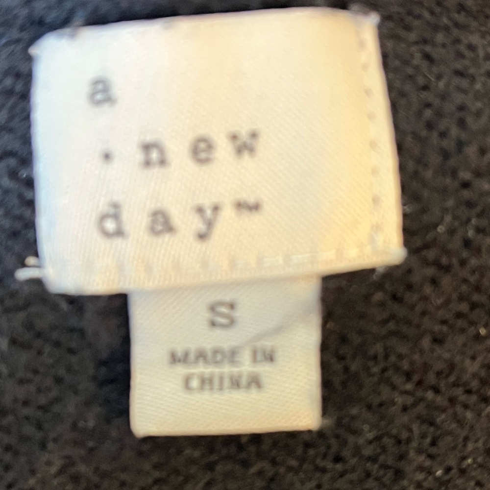 A New Day Black Cotton Oversized Open-Front Cardigan Sweater Women’s Small - Picture 6 of 9